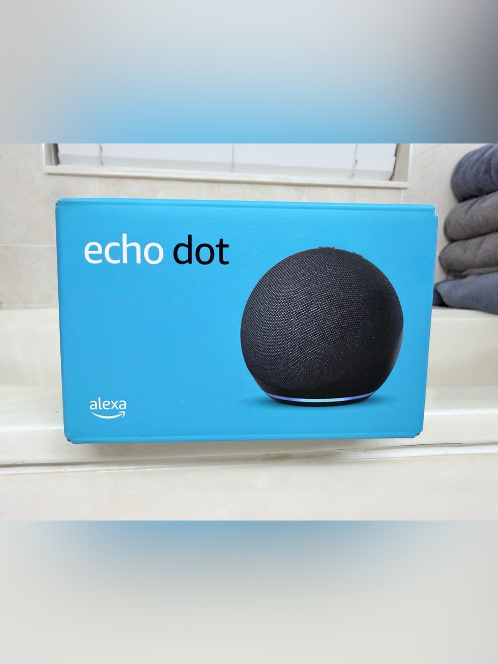 Amazon Echo Dot Smart Speaker - Black Fabric